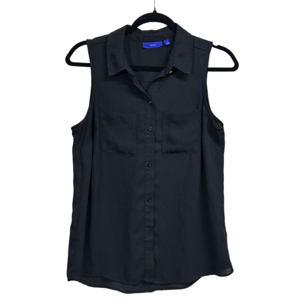 Apt.9 Black Sleevless Blouse Size Small - EUC - Picture 1 of 3
